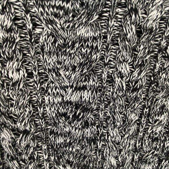 Gap Cable Knit Turtleneck Sweater Womens Black White Marled Size Large - Picture 3 of 5